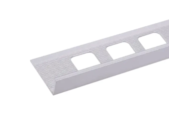 L12, Алюминиевый профиль для плитки 12 мм, 2,5 м, Полированное серебро