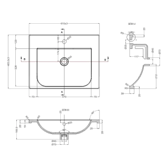 Шкаф напольный Studio Duo белый матовый под умывальник Argo 600
