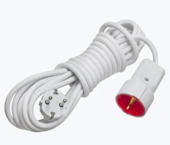 Удлинитель с заземлением 1 розетка 5 метра белый 77 117 05 AY-KA