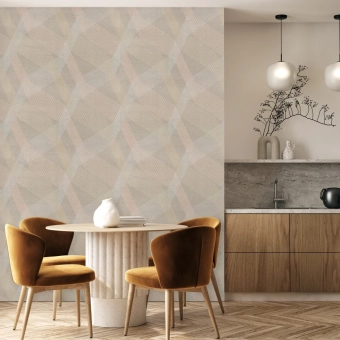 Виниловые обои горячего тиснения LS Грани ТФШ 5-1431 капучиновый 10,05 x 1,06 м декор 