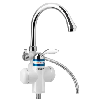Смеситель электрический с душем - проточный нагреватель 3000Вт, FREDO SN0045