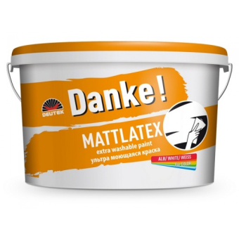 Краска интерьерная моющаяся Danke Mattlatex, белая, 2,5 л