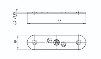 Крепежная пластина  PC-80 zinc