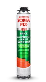 Клей - пена профессиональная для кирпичной кладки и газобетона Somafix. 750 мл.