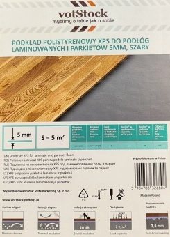Подложка под ламинат votStock XPS  5mm серая (1000*500) 5m2