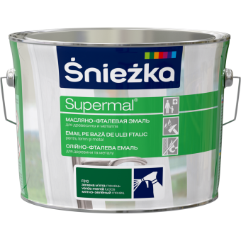 Масляно-фталевая эмаль SNIEZKA Supermal 2.5л, зеленая мята