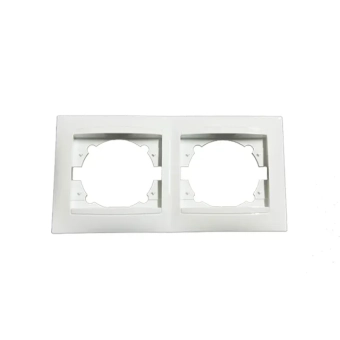 Рамка двойная Jasmin Белый Горизонтальная Elmos