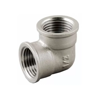 Никелированный латунный угловой фитинг 90° FF - 1/2"