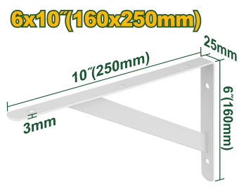 Кронштейн усиленный для полок 250*160 мм; JDZJ3325 Jadever