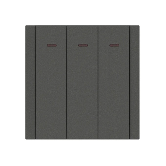 Тройной выключатель с индикатором REMI 10 A 220 - 240 В антрацит Elmos