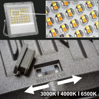 Светодиодный прожектор PL-FLP-50-3CCT 50W CCT 3000K/4000K/6500K