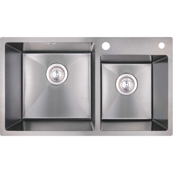 Кухонная мойка Zerix ZH7843D Inox Satin