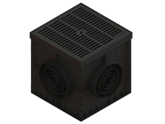 Решетка ливневая пластиковая Vodaland Basic для дождеприемника 300х300 A15 (280x280x23)