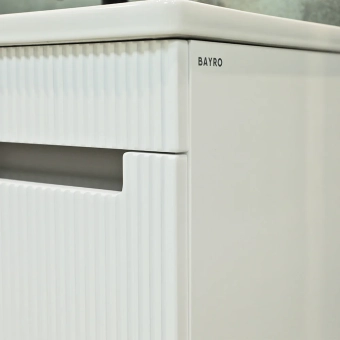 Шкаф напольный Positano белый матовый под умывальник Argo 600 Bayro