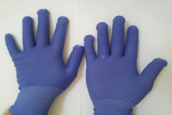 Перчатки защитные трикотажные синие