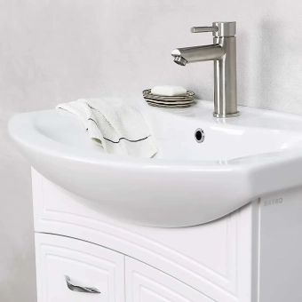 Смеситель для умывальника - MAT│ECO INOX - однорычажный, нержавеющая сталь