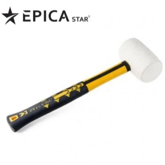 Молоток плиточника каучук 300gr (белый), стеклопластиковая рукоять, EP-30375, Epica Star
