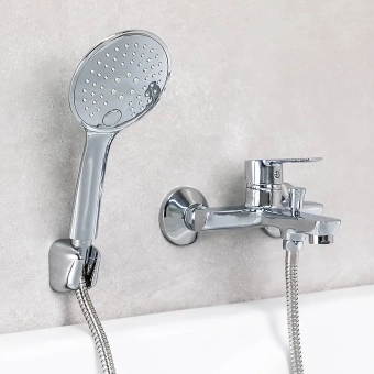 Смеситель для ванны с гарнитурой для душа - MAT│ECO Серия SIENA - однорычажный, хром