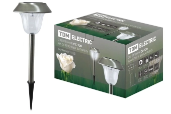 Светильник на солнечной батарее TDM СС-320 (сталь; с выключателем; 0.6 Вт; IP44)
