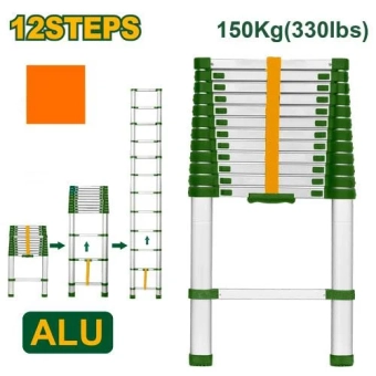 Лестница телескопическая 12 ступеней 3,8 м JDLD5H12 Jadever