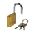 Замок навесной b40мм, чугунный, дужка d6мм , цвет латуни