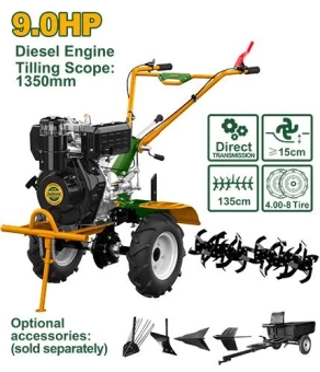 Дизельный культиватор  9,0HHP 418CC 1350mm Jadever