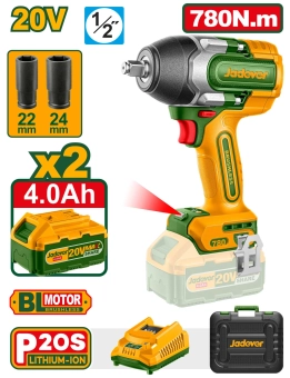 Аккумуляторный ударный гайковерт 20V 780Nm JDCD1B78  Jadever