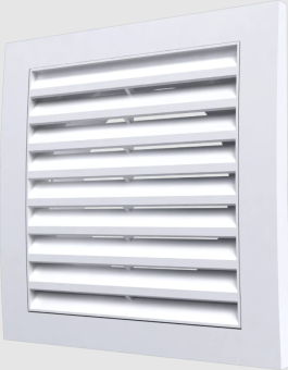 Вентиляционная квадратная решетка с фланцем 2020РР15Ф ERA, белый, ABS пластик 
