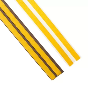 Уплотнитель самоклеящийся для дверей и окон "P" профиль 9x5,5мм, коричневый