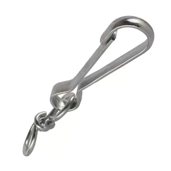 Kарабин с вертлюгом 90мм оцинкованный