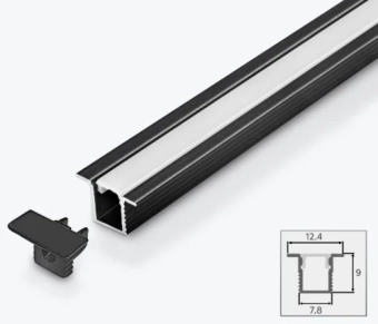 Профиль LED врезной 3m micro 7.5*8.5 черный PL-7.5/8.8-A-BL алюм PANLIGHT
