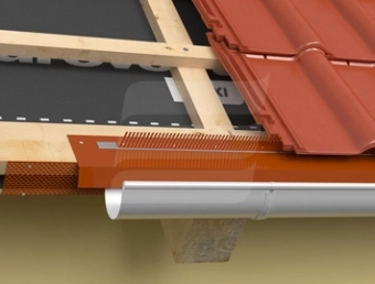 Решетка для свеса Eurovent 80мм x 5м, RAL 8019 Коричневый