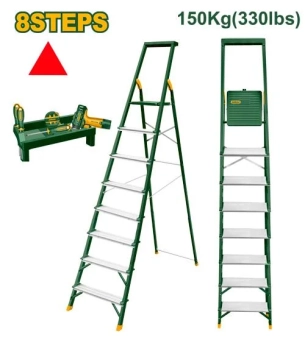 Лестница бытовая из алюминия 8 ступеней с площадкой 1,5 м JDLD1H08 Jadever