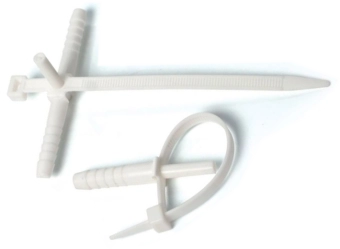 Дюбель пластиковый Ø8*35мм со стяжкой 90*7мм для крепления проводов (тип "Вертолет"), Wave, (50шт)