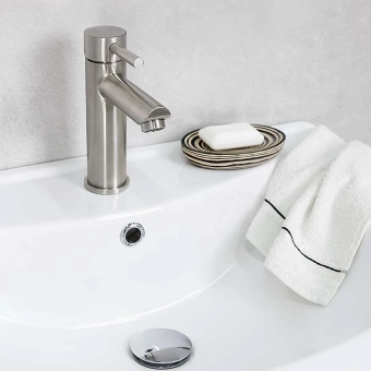 Смеситель для умывальника - MAT│ECO INOX - однорычажный, нержавеющая сталь