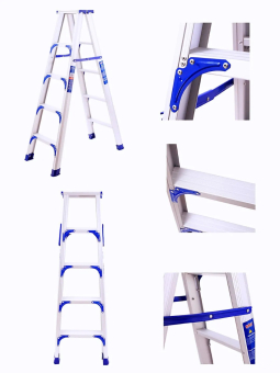 Лестница-стремянка двухсторонняя алюминиевая 180 см, Sali