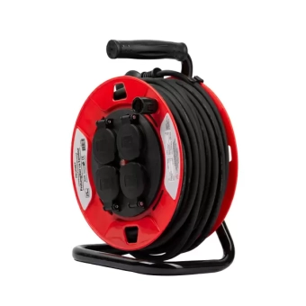 Удлинитель электрический на катушке 3х1,5мм 25м с заземлением и термозащитой, IP44