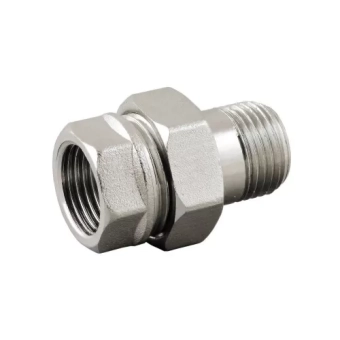 Никелированная латунная муфта MF - 1/2''