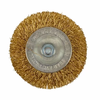 Щетка-крацовка 50мм круглая плоская, хвостовик 6мм, для дрели