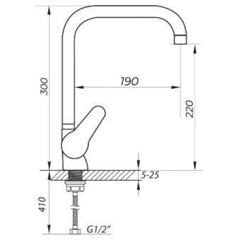 Смеситель для кухни Zerix SOP7  A146