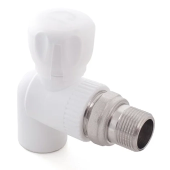 Кран шаровой для радиатора угловой PP-R Ø20x1/2'', RTP