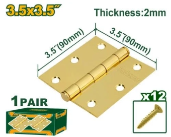 Петли пара 90*90 мм 2 мм + 12 винтов Jadever