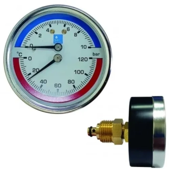 Термоманометр с задним подключением (AXIAL) 1/2''
