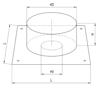 Потолочно проходной узел Ferrum D210 (0,5мм)