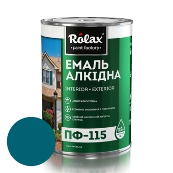Срок Эмаль алкидная ПФ-115, глянцевая, без мела, основа микро мрамор, Морская волна, 0,9л