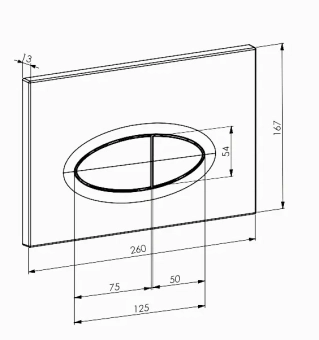 Инсталяции скрытые + матовая кнопка Chrome NKP Турция