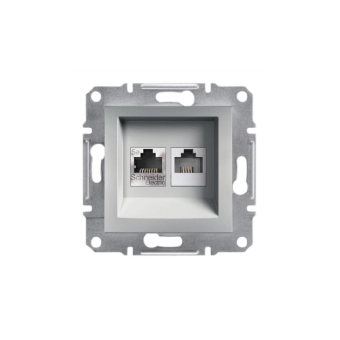 Розетка  RJ45+RJ11 Schneider  ASFORA белая без рамки