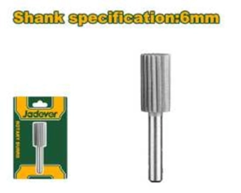 Борфреза (шарожка) ротационная Ø6мм; для дерева, пластика, алюминия; цилиндрическая; Jadever