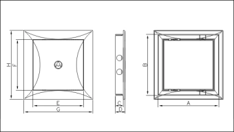 Ревизионная дверца DR 200x250 мм, ABS, белый