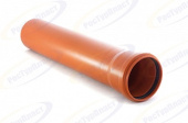 Труба наружная канализационная гладкая ПП Ø160x4.9x500 мм, оранж